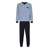 Götzburg Pyjama Herren Zweiteiliger Langer Schlafanzug aus Baumwolle 52