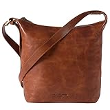 HOLZRICHTER BERLIN Shopper No 2-1 (M) Cognac - Damen Vintage Hobo Handtasche & Schultertasche handgefertigt aus Premium-L