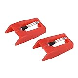 Stylineedle Packung mit 2 Diamant Spitze Tonnadel für Plattenspieler Crosley, Ion, Jensen, Bush und T