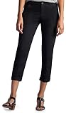 Lee Uniforms Damen Chino Caprihose Midrise Fit - Schwarz - 44