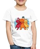 Spreadshirt Der Kleine Drache Kokosnuss Oskar Matilda Umarmung Kinder Premium T-Shirt, 110-116, Weiß