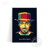 xmydeshoop Rapper Roddy RIcch Poster, JID Alligatoah Poster, Sido Kunstdrucke, The Weeknd Music Poster, The Kid Laroi Bar Pub Club Art Decor 40x60cm No Frame PE-1380
