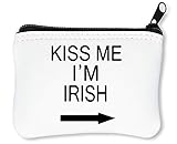 Kiss I'm Irish Reißverschluss-Geldbörse Brieftasche Geldbö