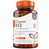 Vitamin B12 500mcg - Aktive Form Methylcobalamin - 365 Tabletten - Unabhängig Laborgetestet - OHNE unerwünschte Zusatzstoffe - VEGAN - Hochdosiert - 1 J