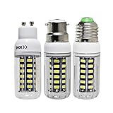 HHF LED Bulbs Lamps, 1pc führte Birnen-Dimmer-Licht-E27 B22 E14 GU10 Wechselstrom-DC 12V 110V 220V dimmbare Kerze-Scheinwerfer-Mais-Birnen-Lampen-7W 5730 SMD 42Leds (Farbe : White E14)