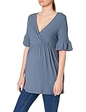 MAMALICIOUS Damen MLREVA TESS 2/4 Jersey TOP 2F A. T-Shirt, China Blue, L