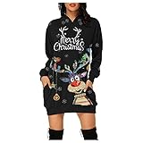 Women's Hooded Sweatshirt Shark 3D Print Shark Hoodie with Pocket Camouflage Jacket with Zip Halloween (Black, M)