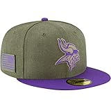 New Era Minnesota Vikings 59fifty Basecap - On Field 2018 Salute to Service - Green - 7 1/8-57cm (M)