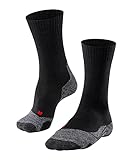 FALKE Damen Wandersocken TK2, verstärkte Wandersocke mit Merinowolle, mittelstarke Polsterung, 1er Pack, Schwarz (Black-Mix 3010), 37-38