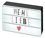 moses. 63105, Happy me LED Lichtbox mit Mini-USB-Anschluss | inkl. 120 Buchstaben, Ziffern und Symbolen, Plastik, Schwarz, 10.5 x 15.0 x 4.0