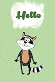 Hello: Notebook with Animals , Hello Notebook Journal for Girls Kids & Women 6x9 - with 100 Lined and Blank Pages ,