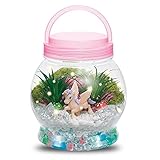 BSNOW DIY beleuchtetes Einhorn Terrarium Kit für Kinder mit LED-Licht - Erstellen Sie Ihren eigenen magischen Mini-Pflanzengarten in einem Glas - Einhorn-Geschenke für M