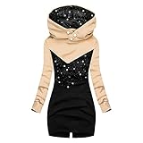 Zilosconcy Damen Kapuzenpullover Hoodie Warm Kapuzenjacke Sweatjacke Lang Winter Mantel Sweatshirt Damenmantel Herbst Winter Reißverschluss Oberbekleidung