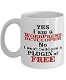 NA Beste Webentwickler-Kaffeetasse, Ja, ich Bin eine Wordpress-Entwickler-weiß