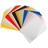 Transparentpapier Bunt, 50 Blätter Pergamentpapier 10 Farben 29.7 cmx21cm Pauspapier zum Papier zum Basteln, Scrapbooking, Kartengestaltung, DIY