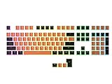 HK Gaming 108 Double Shot PBT Pudding-Tastenkappen für mechanische Gaming-Tastatur, MX-Switches (Orange und Schwarz)