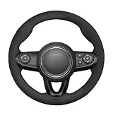 Schwarzes Wildleder Lenkradbezug aus echtem Leder, für Mini Schrägheck Mini 2014-2020 Clubman Cabrio Country