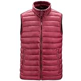 DeHolifer Leichte Steppweste Armellose Weste Herren Outdoor Stilvoll Daunenweste mit Tasche Winter Weste Herren Große Größen Streetwear Bodywarmer Fleeceweste Arbeitsweste Winterw