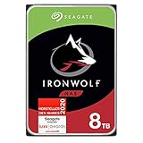 Seagate IronWolf NAS interne Festplatte 8 TB HDD, 3,5 Zoll, 7200 U/Min, CMR, 256 MB Cache, SATA 6 GB/s, silber, FFP, inkl. 3 Jahre Rescue Service, Modellnr.: ST8000VNZ04