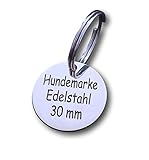 Gravuren.store Hundemarke D-30mm Adressanhänger Tiermarke inkl. Wunschgravur Lasergravur (Stückzahl 1)