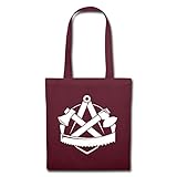 Spreadshirt Zimmerer Logo Handwerk Wappen Zimmermann Stoffbeutel, Burg