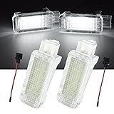 2 Stück 12V Fußraumbeleuchtung LED SMD Modul Weiß, Ersatz für AUDI VW PORSCHE SKODA, Hochwertiges weißes Licht und gleichmäßige Beleuchtung