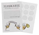 70x MINI Fleißkarte für besondere Leistungen • Platz für 9 Stempel/Aufkleber • Stempelkarte, Belohnungskarte, Motivationskarte, Bonuskarte • Schule, Kindergarten, Haushalt, Z