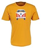 Elkline Herren T-Shirt Methusalem mit VW Bulli Print 1041178, Farbe:goldenyellow, Größe:XL