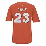 LeBron James Cleveland Cavaliers NBA Adidas Herren Orange Player Namen und Nummer Pigment Dye Jersey T-Shirt, Herren, Orang