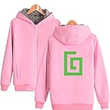 HDKFSHO Karl Jacobs Unisex Verdicken Pullover mit Reißverschluss 2D Drucken Lose Plüsch Jacke Beiläufig Langarm Pullover Sweatshirt Mit Taschen Kordelzug Sportbekleidung Mantel Halloween Anime Cosplay