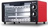 10L Haushalts-Toaster-Ofen ，Backen Kuchen Multi-Funktions-Mini-Ofen Temperatureinstellung 0-230 ℃ Und 60-Minuten-Zeit Umluft-Aufsatz-Toaster-Ofen Nü