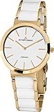 JACQUES LEMANS Damenuhr Milano Metallband/High-Tech-Ceramic massiv Edelstahl ip-Gold 1-1999D