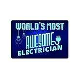 JP's Parcels Blechschilder Shop Wanddekoration – Metallschild für Werkstatt oder Garage Geschenk 30,5 x 20,3 cm World's Most Awesome E