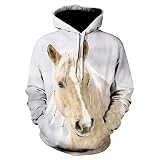 NHhuai Herren Sweatshirt Sweatjacke Pullover Sweat Hoody Sweatshirt 3D Digitaldruck Langarm C