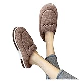 Plüsch Hausschuhe Herren Winter Warme Gefüttert Pantoffeln Bequem Filz Hausschuhe: Elegant Kuschelige Gäste Schuhe Slipper Leicht Pantoletten Geschlossen W