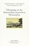 Übergänge in der klassischen deutschen Philosophie (jena-sophia. Studien und Editionen zum deutschen Idealismus und zur Frühromantik)