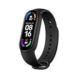 Xiaomi Mi Band 6 Smartwatch, 3,9 cm (1,56 Zoll) AMOLED-Display, Schlafüberwachung, Übungs-Tracker, Bluetooth, wasserdicht, globale V