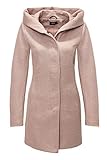 ONLY Damen onlSEDONA Light Melange Coat CC OTW Mantel, Braun (Mocha Mousse Detail:Melange), 40 (Herstellergröße: L)