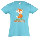 wolga-kreativ T-Shirt Kleine Schwester Fuchs Türkis (86-94 cm)…