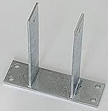 BIAT ® U-Pfostenträger zum Aufdübeln und Aufschrauben in feuerverzinkt, deutsche Produktion CE-gestempelt, 5 mm Stärke (4, 71 mm x 200 mm)