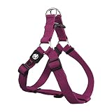 DDOXX Hundegeschirr Nylon, Step-In, Verstellbar, Ausbruchsicher | für kleine, mittel-große & Grosse Hunde | Brust-Geschirr Hund Katze Welpe Auto | Welpen-Geschirr Katzen-Geschirr | Lila, XS