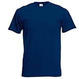 Fruit of the Loom Herren T-Shirt Ss022m, Blau (Marineblau), XL
