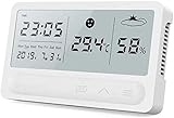 YXHS Wetterstation Funk Wetterstation mit Wettervorhersage, Wireless Digital Wecker Temperaturmonitor B