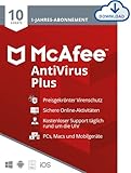 McAfee AntiVirus Plus 2021 | 10 Geräte | 1 Jahr | PC/Mac/Smartphone/Tablet | Aktivierungscode per E