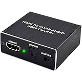 4K HDMI Audio Extractor Converter Konverter,Ozvavzk HDMI zu SPDIF Konverter | HDMI zu HDMI und Optisches SPDIF mit 3,5-mm-Stereo Unterstützung 3D, 1080p