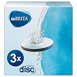 BRITA Wasserfilter MicroDisc 3er Pack, Filter für alle BRITA Trinkflaschen und Karaffen zur Reduzierung von Chlor, Mikropartikel und anderen geschmacksstörenden Stoffen im Leitungsw