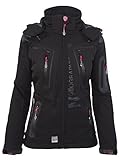 Geographical Norway Damen Softshell Outdoor Jacke Black L