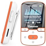 Timoom MP3 Player Bluetooth 5.0 Sport 32GB Bluetooth Sports Player,Unterstützt bis 128GB