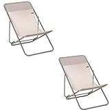 Lafuma Mobilier Maxi Transat Liegestuhl Batyline pink/grau 2021 Camping