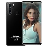 Blackview A80 Plus (2021) 4G Smartphone ohne Vertrag Günstig 6,49 Zoll Android 10 4GB RAM + 64GB ROM, 128GB erweiterbar 4680mAh Akku 13MP+8MP Dual Kamera Dual SIM Handy - Fingerabdrucksensor Schw